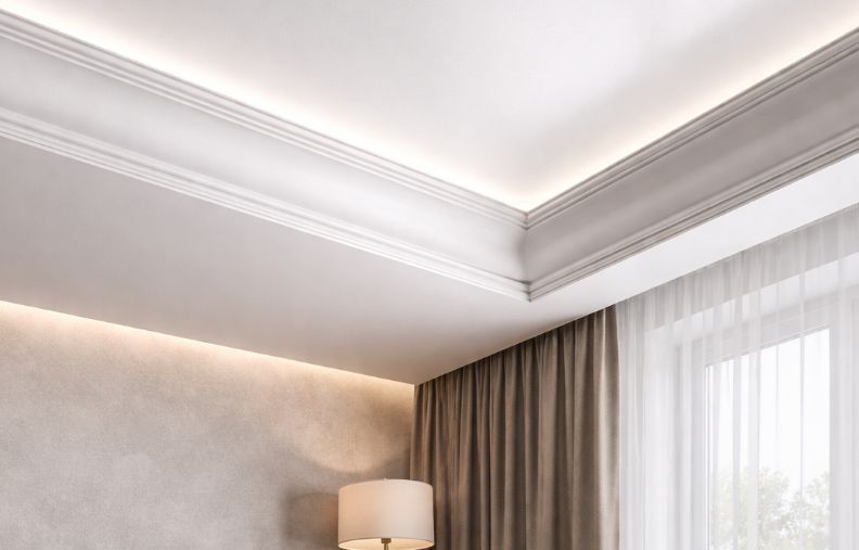Как выбрать и установить потолочный плинтус для натяжного потолка?